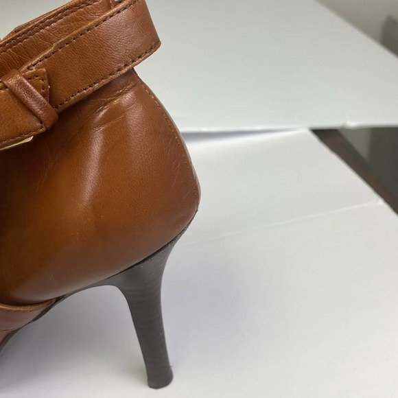 Lauren Ralph Lauren Brown Leather Lorelei Ankle Booties Size 6 - Picture 15 of 16